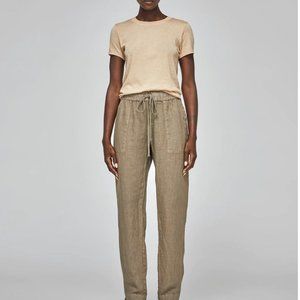 Enza Costa Tan Straight Leg Pants